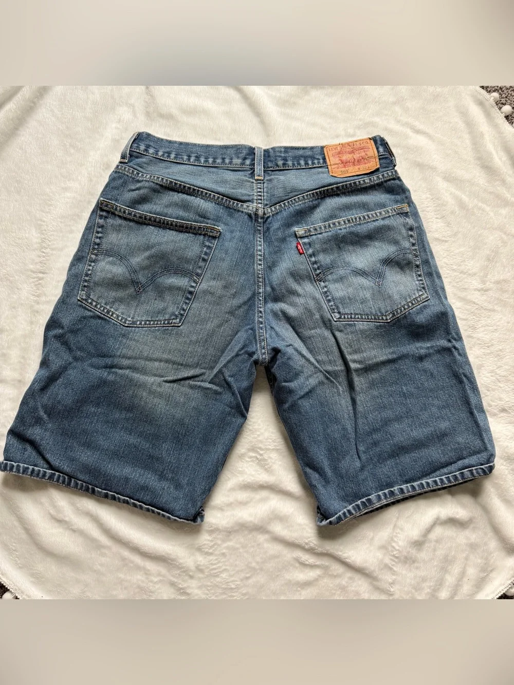 Levi’s 569 Loose Straight Fit Denim Shorts Blue